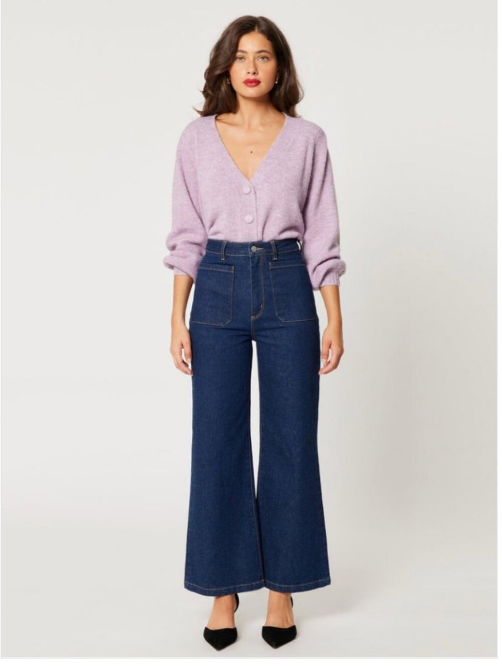 SIZE 29/AUSSIE SIZE 11: Rolla's High Rise Sailor Jean - dark wash